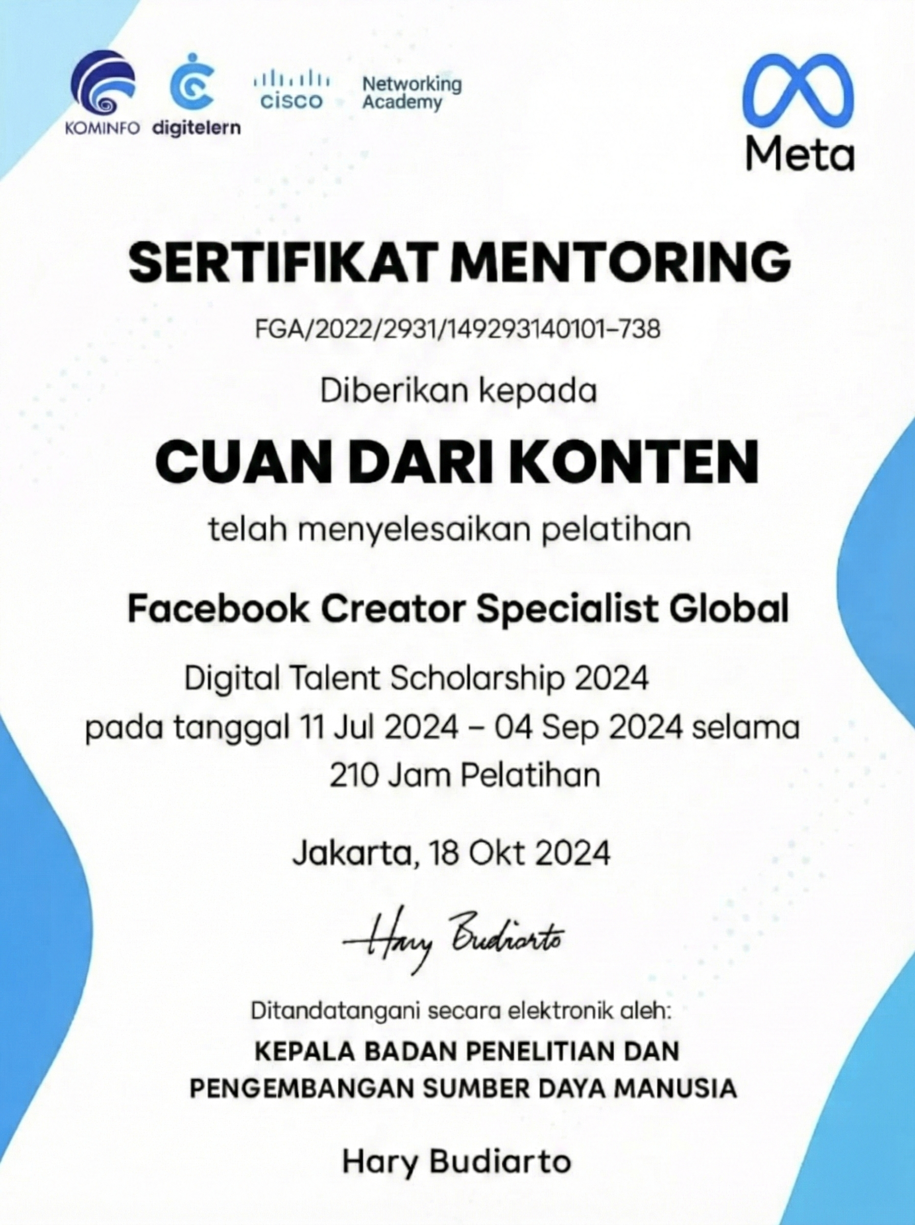 Sertifikat Resmi